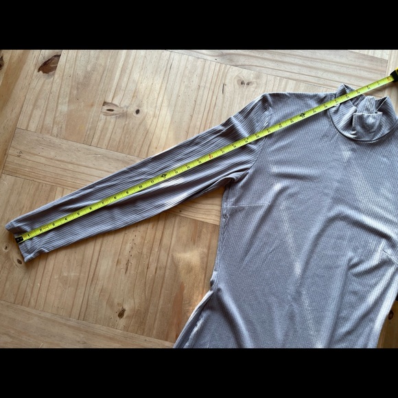 Dynamite Taupe Ribbed High-Neck Dress - Picture 12 of 14